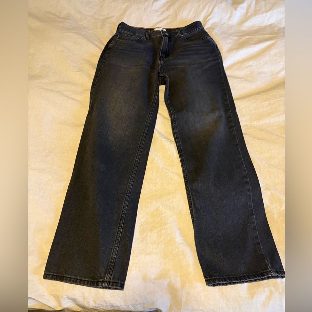 NWOT We The Free Black Straight-Leg Jeans